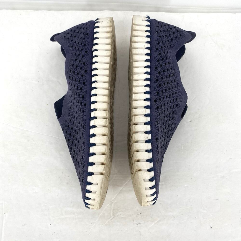 Ilse Jacobsen Tulip Laser Cut Slip On Flats Navy Blue EU 40 US 9.5 - Picture 6 of 8